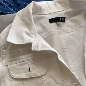 Kut from the Kloth white jean jacket